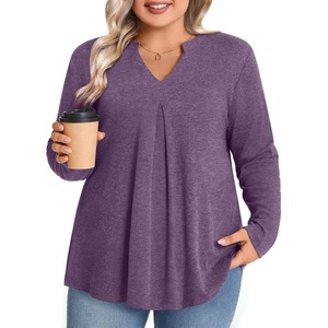 image:imagePOPYOUNG Women Plus Size Henley Tops Winter Dressy Tunic Casual Long Sleeve TShirts01purple