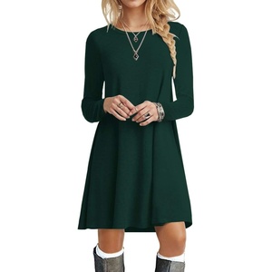 image:imagePOPYOUNG Womens Spring Long Sleeve T Shirt Dresses Casual Swing Dress