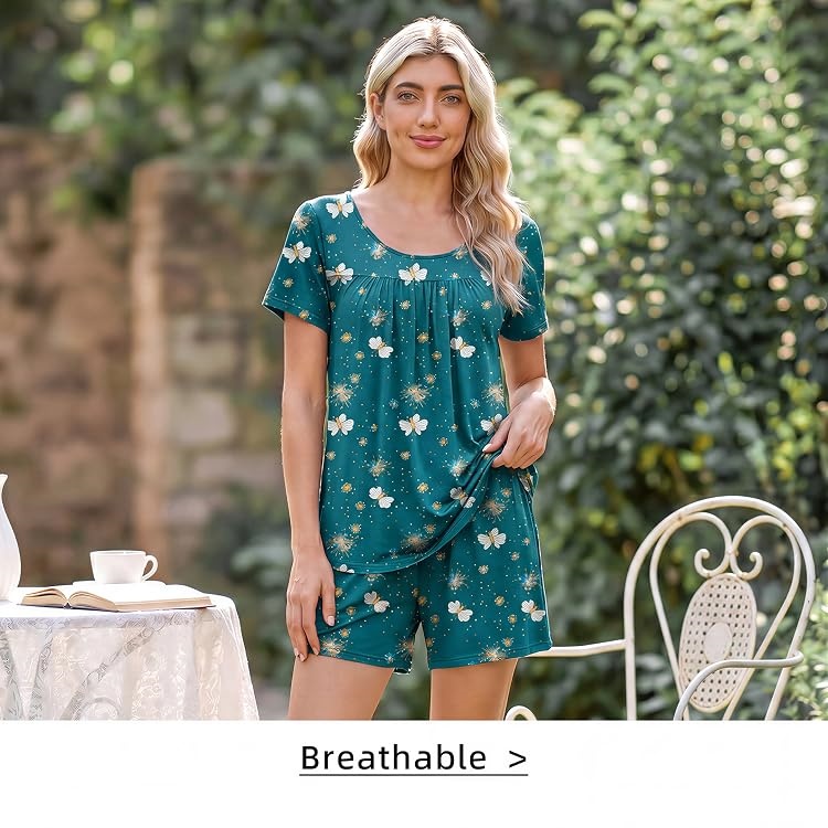 POPYOUNG|Fashion Pajama Sets Summer，Long Skirts，long Tunic Tops Daily Items For Everyone
