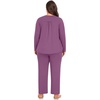 image:imagePOPYOUNG Plus Size Womens Pajama Set 2Pc Long Sleeve with Pockets L5XL1bgrape Purple