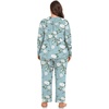 image:imagePOPYOUNG Plus Size Womens Pajama Set 2Pc Long Sleeve with Pockets L5XLBegonia Flowerblue