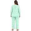 image:imagePOPYOUNG Plus Size Womens Pajama Set 2Pc Long Sleeve with Pockets L5XLColorful Green Butterfly