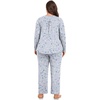 image:imagePOPYOUNG Plus Size Womens Pajama Set 2Pc Long Sleeve with Pockets L5XLGray Floral