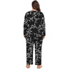 image:imagePOPYOUNG Plus Size Womens Pajama Set 2Pc Long Sleeve with Pockets L5XLWhite Floralblack