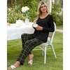 image:imagePOPYOUNG Womens Pajama Set 2 Pieces Fall Pjs Comfy Sleepwear with Pockets  Long Sleeve Top Long Pant Winter Pjs Ladies Pyjamas Lounge set for Daily Wear Nightwear Outfit TravelBlackGreen Plaid