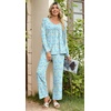 image:imagePOPYOUNG Womens Pajama Set 2 Pieces Fall Pjs Comfy Sleepwear with Pockets  Long Sleeve Top Long Pant Winter Pjs Ladies Pyjamas Lounge set for Daily Wear Nightwear Outfit Travel6light Blue Butterfly
