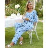 image:imagePOPYOUNG Womens Pajama Set 2 Pieces Fall Pjs Comfy Sleepwear with Pockets  Long Sleeve Top Long Pant Winter Pjs Ladies Pyjamas Lounge set for Daily Wear Nightwear Outfit TravelDeep Blue Star Moon