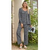 image:imagePOPYOUNG Womens Pajama Set 2 Pieces Fall Pjs Comfy Sleepwear with Pockets  Long Sleeve Top Long Pant Winter Pjs Ladies Pyjamas Lounge set for Daily Wear Nightwear Outfit TravelSpotted Black