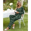 image:imagePOPYOUNG Womens Pajama Set 2 Pieces Fall Pjs Comfy Sleepwear with Pockets  Long Sleeve Top Long Pant Winter Pjs Ladies Pyjamas Lounge set for Daily Wear Nightwear Outfit TravelFloral Christmas Green