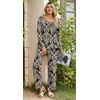 image:imagePOPYOUNG Womens Pajama Set 2 Pieces Fall Pjs Comfy Sleepwear with Pockets  Long Sleeve Top Long Pant Winter Pjs Ladies Pyjamas Lounge set for Daily Wear Nightwear Outfit TravelFl Khaki
