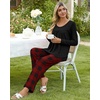 image:imagePOPYOUNG Womens Pajama Set 2 Pieces Fall Pjs Comfy Sleepwear with Pockets  Long Sleeve Top Long Pant Winter Pjs Ladies Pyjamas Lounge set for Daily Wear Nightwear Outfit TravelBlackRed Plaid
