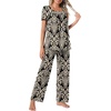 image:imagePOPYOUNG Womens Pajama Set 2 Piece Outfits Lounge Fall Pj Sets  Side Pockets  Summer Pjs  Soft Sleepwear  Maternity Loungewear  pijamas de mujerFloral Khaki