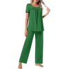 image:imagePOPYOUNG Womens Pajama Set 2 Piece Outfits Lounge Fall Pj Sets  Side Pockets  Summer Pjs  Soft Sleepwear  Maternity Loungewear  pijamas de mujerGreen