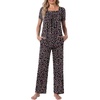 image:imagePOPYOUNG Womens Pajama Set 2 Piece Outfits Lounge Fall Pj Sets  Side Pockets  Summer Pjs  Soft Sleepwear  Maternity Loungewear  pijamas de mujerLittle Floralblack