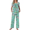image:imagePOPYOUNG Womens Pajama Set 2 Piece Outfits Lounge Fall Pj Sets  Side Pockets  Summer Pjs  Soft Sleepwear  Maternity Loungewear  pijamas de mujerMint Green