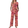 image:imagePOPYOUNG Womens Pajama Set 2 Piece Outfits Lounge Fall Pj Sets  Side Pockets  Summer Pjs  Soft Sleepwear  Maternity Loungewear  pijamas de mujerPeach Pink