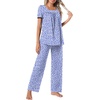 image:imagePOPYOUNG Womens Pajama Set 2 Piece Outfits Lounge Fall Pj Sets  Side Pockets  Summer Pjs  Soft Sleepwear  Maternity Loungewear  pijamas de mujerSpotted Blue