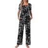 image:imagePOPYOUNG Womens Pajama Set 2 Piece Outfits Lounge Fall Pj Sets  Side Pockets  Summer Pjs  Soft Sleepwear  Maternity Loungewear  pijamas de mujerWhite Carvings