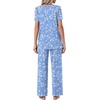 image:imagePOPYOUNG Womens Pajama Set 2 Piece Outfits Lounge Fall Pj Sets  Side Pockets  Summer Pjs  Soft Sleepwear  Maternity Loungewear  pijamas de mujerWhite Floralblue