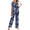 image:imagePOPYOUNG Womens Pajama Set 2 Piece Outfits Lounge Fall Pj Sets  Side Pockets  Summer Pjs  Soft Sleepwear  Maternity Loungewear  pijamas de mujerWhite Little Flower