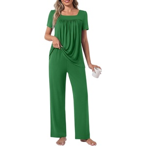 image:imagePOPYOUNG Womens Pajama Set 2 Piece Outfits Lounge Fall Pj Sets  Side Pockets  Summer Pjs  Soft Sleepwear  Maternity Loungewear  pijamas de mujerGreen