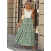 image:imagePOPYOUNG Maxi Skirts for Women Floral Printed Long Flowy Skirt with Pockets  Boho Skirts Trendy Drawstring High Waist Ruffle Casual Loose Fit Long Dress for Summer Teacher Beach Vacation Outfits03green FloralMix
