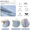 image:imagePOPYOUNG Maxi Skirts for Women Floral Printed Long Flowy Skirt with Pockets  Boho Skirts Trendy Drawstring High Waist Ruffle Casual Loose Fit Long Dress for Summer Teacher Beach Vacation OutfitsLight Blue Floral