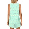 image:imagePOPYOUNG Pajama Set for Women Summer 2 Piece Lounge Shorts Sets Sleepwear  Womens Pajama Sets Cooling pijamas de mujer for Summer with Pockets Sleeveless Nightwear Outfits Pjs Shorts Set01colorful Green Butterfly