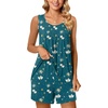 image:imagePOPYOUNG Pajama Set for Women Summer 2 Piece Lounge Shorts Sets Sleepwear  Womens Pajama Sets Cooling pijamas de mujer for Summer with Pockets Sleeveless Nightwear Outfits Pjs Shorts Set06blue Butterfly