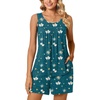 image:imagePOPYOUNG Pajama Set for Women Summer 2 Piece Lounge Shorts Sets Sleepwear  Womens Pajama Sets Cooling pijamas de mujer for Summer with Pockets Sleeveless Nightwear Outfits Pjs Shorts Set06blue Butterfly