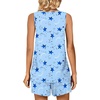 image:imagePOPYOUNG Pajama Set for Women Summer 2 Piece Lounge Shorts Sets Sleepwear  Womens Pajama Sets Cooling pijamas de mujer for Summer with Pockets Sleeveless Nightwear Outfits Pjs Shorts Set08blue Stars Moon