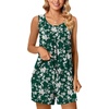 image:imagePOPYOUNG Pajama Set for Women Summer 2 Piece Lounge Shorts Sets Sleepwear  Womens Pajama Sets Cooling pijamas de mujer for Summer with Pockets Sleeveless Nightwear Outfits Pjs Shorts SetLittle Flower Gr