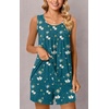 image:imagePOPYOUNG Pajama Set for Women Summer 2 Piece Lounge Shorts Sets Sleepwear  Womens Pajama Sets Cooling pijamas de mujer for Summer with Pockets Sleeveless Nightwear Outfits Pjs Shorts Set06blue Butterfly