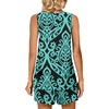 image:imagePOPYOUNG Pajama Set for Women Summer 2 Piece Lounge Shorts Sets Sleepwear  Womens Pajama Sets Cooling pijamas de mujer for Summer with Pockets Sleeveless Nightwear Outfits Pjs Shorts SetFloral Blue Green