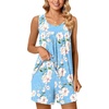 image:imagePOPYOUNG Pajama Set for Women Summer 2 Piece Lounge Shorts Sets Sleepwear  Womens Pajama Sets Cooling pijamas de mujer for Summer with Pockets Sleeveless Nightwear Outfits Pjs Shorts SetFloral Blue