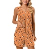 image:imagePOPYOUNG Pajama Set for Women Summer 2 Piece Lounge Shorts Sets Sleepwear  Womens Pajama Sets Cooling pijamas de mujer for Summer with Pockets Sleeveless Nightwear Outfits Pjs Shorts SetHalloween Orange