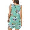 image:imagePOPYOUNG Pajama Set for Women Summer 2 Piece Lounge Shorts Sets Sleepwear  Womens Pajama Sets Cooling pijamas de mujer for Summer with Pockets Sleeveless Nightwear Outfits Pjs Shorts SetMint Green