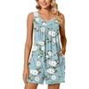 image:imagePOPYOUNG Pajama Set for Women Summer 2 Piece Lounge Shorts Sets Sleepwear  Womens Pajama Sets Cooling pijamas de mujer for Summer with Pockets Sleeveless Nightwear Outfits Pjs Shorts SetBegonia Flower