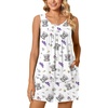 image:imagePOPYOUNG Pajama Set for Women Summer 2 Piece Lounge Shorts Sets Sleepwear  Womens Pajama Sets Cooling pijamas de mujer for Summer with Pockets Sleeveless Nightwear Outfits Pjs Shorts SetWhite Grey Bear
