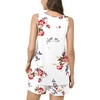 image:imagePOPYOUNG Pajama Set for Women Summer 2 Piece Lounge Shorts Sets Sleepwear  Womens Pajama Sets Cooling pijamas de mujer for Summer with Pockets Sleeveless Nightwear Outfits Pjs Shorts Set04floral White