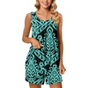image:imagePOPYOUNG Pajama Set for Women Summer 2 Piece Lounge Shorts Sets Sleepwear  Womens Pajama Sets Cooling pijamas de mujer for Summer with Pockets Sleeveless Nightwear Outfits Pjs Shorts SetFloral Blue Green