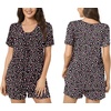 image:imagePOPYOUNG Pajama for Women Set Summer Pjs Lounge Shorts Sets Soft Sleepwear  2 Piece Outfits Womens Set Cooling pajamas with Pockets Lounge sets Casual for Daily Wear NightwearLittle Flower Black