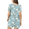 image:imagePOPYOUNG Pajama for Women Set Summer Pjs Lounge Shorts Sets Soft Sleepwear  2 Piece Outfits Womens Set Cooling pajamas with Pockets Lounge sets Casual for Daily Wear NightwearGray Begonia Flower