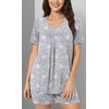 image:imagePOPYOUNG Pajama for Women Set Summer Pjs Lounge Shorts Sets Soft Sleepwear  2 Piece Outfits Womens Set Cooling pajamas with Pockets Lounge sets Casual for Daily Wear Nightwear2pink Star