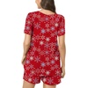 image:imagePOPYOUNG Pajama for Women Set Summer Pjs Lounge Shorts Sets Soft Sleepwear  2 Piece Outfits Womens Set Cooling pajamas with Pockets Lounge sets Casual for Daily Wear NightwearChristmas Snow Red