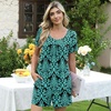 image:imagePOPYOUNG Pajama for Women Set Summer Pjs Lounge Shorts Sets Soft Sleepwear  2 Piece Outfits Womens Set Cooling pajamas with Pockets Lounge sets Casual for Daily Wear NightwearFloral Blue Green