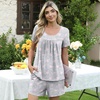 image:imagePOPYOUNG Pajama for Women Set Summer Pjs Lounge Shorts Sets Soft Sleepwear  2 Piece Outfits Womens Set Cooling pajamas with Pockets Lounge sets Casual for Daily Wear Nightwear2pink Star