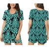 image:imagePOPYOUNG Pajama for Women Set Summer Pjs Lounge Shorts Sets Soft Sleepwear  2 Piece Outfits Womens Set Cooling pajamas with Pockets Lounge sets Casual for Daily Wear NightwearFloral Blue Green