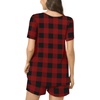 image:imagePOPYOUNG Pajama for Women Set Summer Pjs Lounge Shorts Sets Soft Sleepwear  2 Piece Outfits Womens Set Cooling pajamas with Pockets Lounge sets Casual for Daily Wear NightwearRed Plaid 02