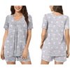 image:imagePOPYOUNG Pajama for Women Set Summer Pjs Lounge Shorts Sets Soft Sleepwear  2 Piece Outfits Womens Set Cooling pajamas with Pockets Lounge sets Casual for Daily Wear Nightwear2pink Star